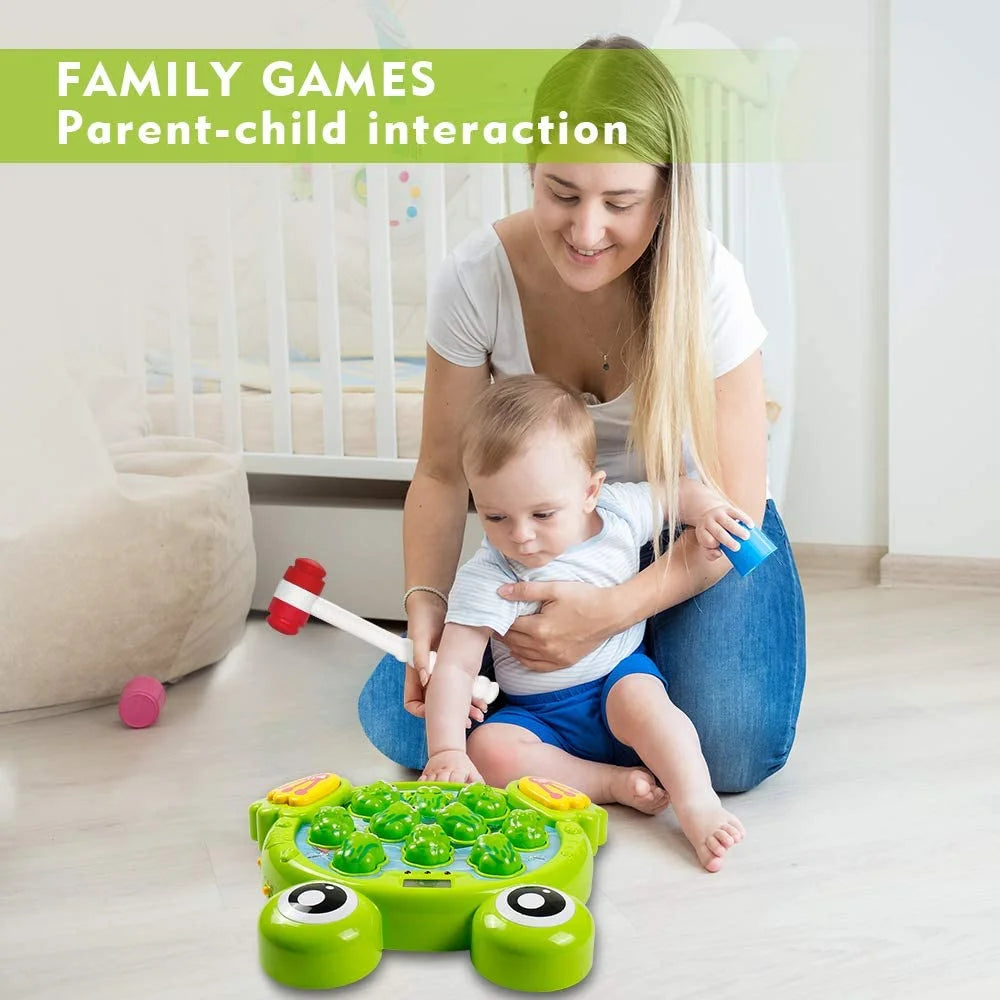 Whack A Frog Interactive Early Development Toy, 2 Hammers Included S819