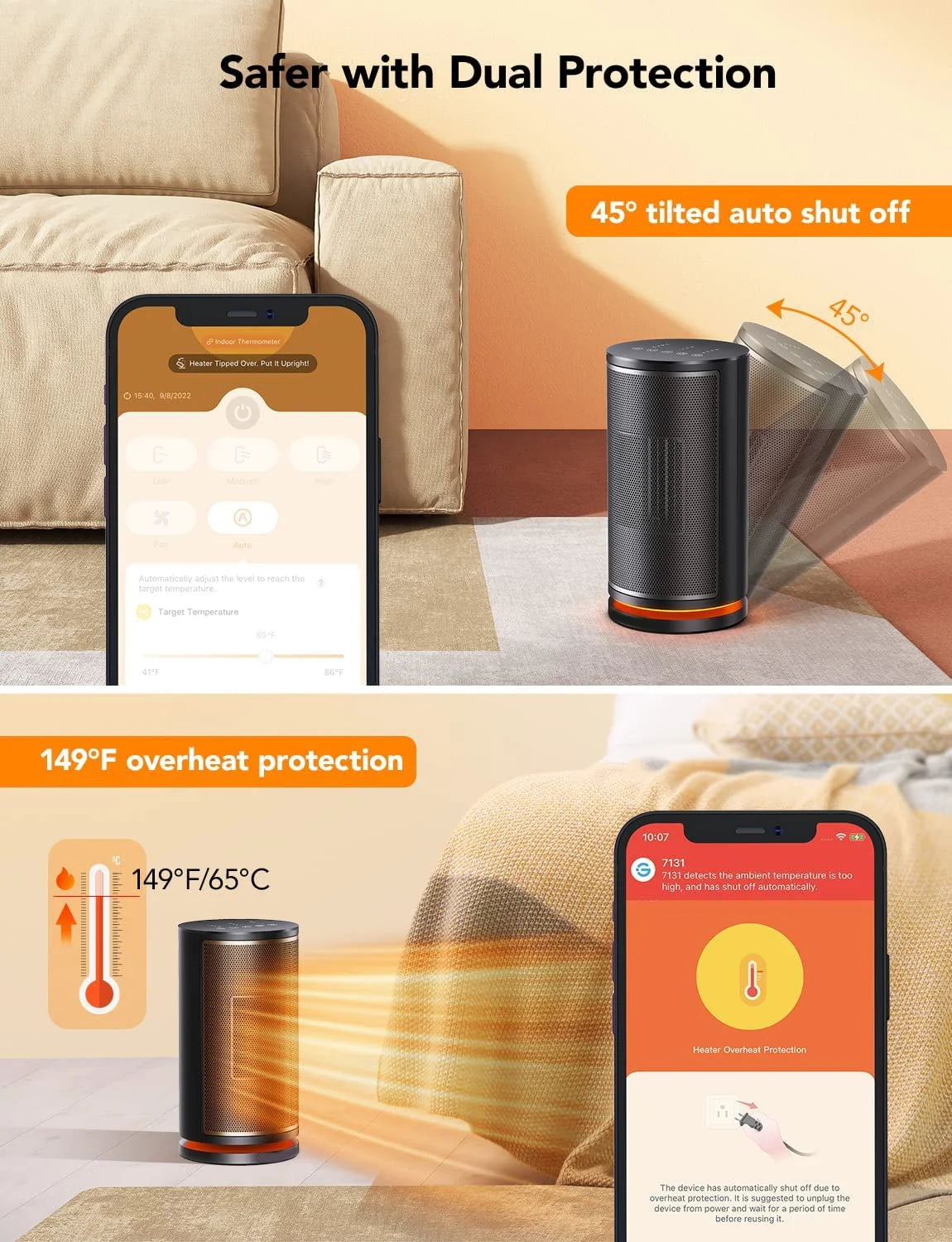 1500W WiFi Space Heater with Thermostat T35216