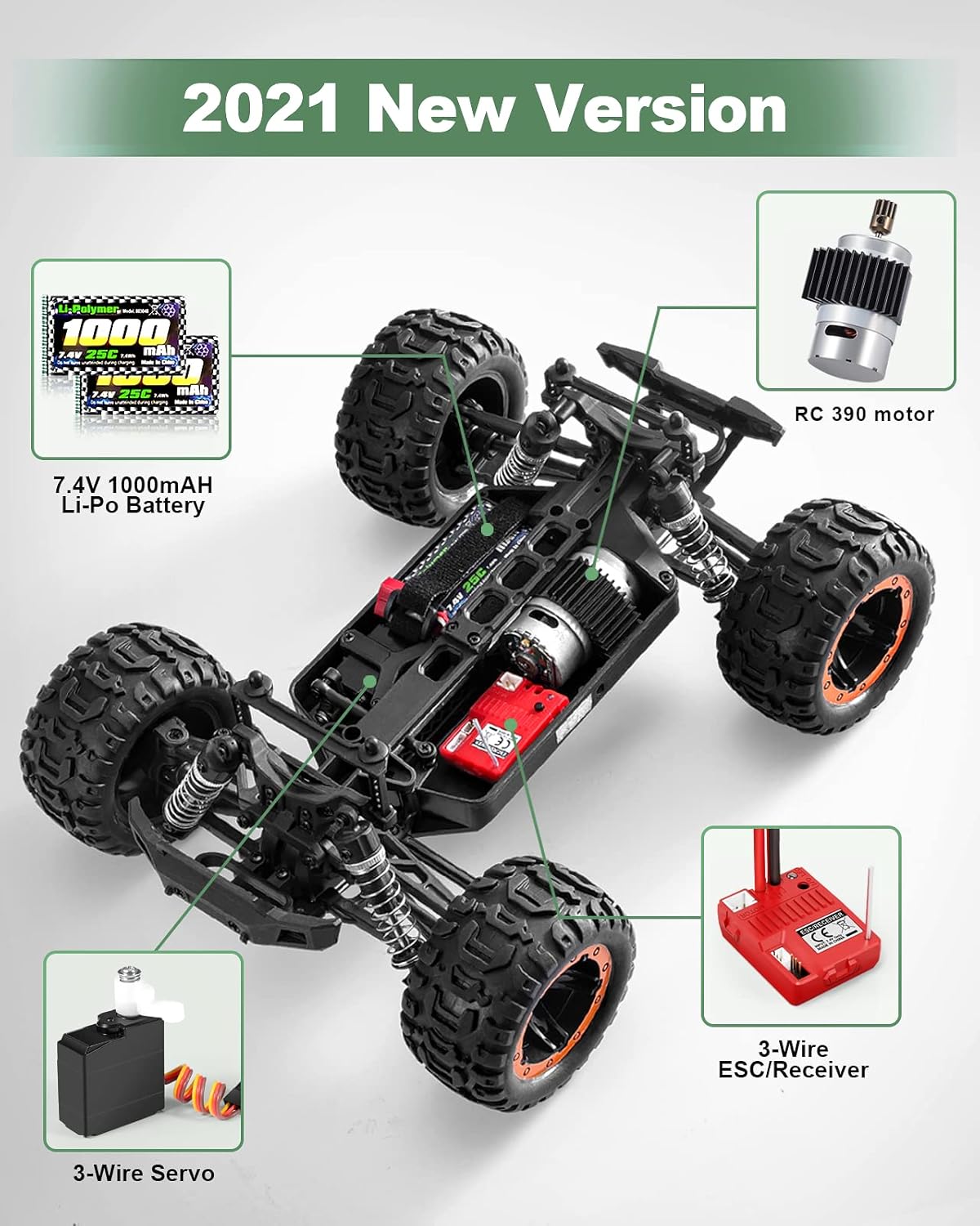 1:16 Remote Control Car with 2.4GHz Radio Controller M357199