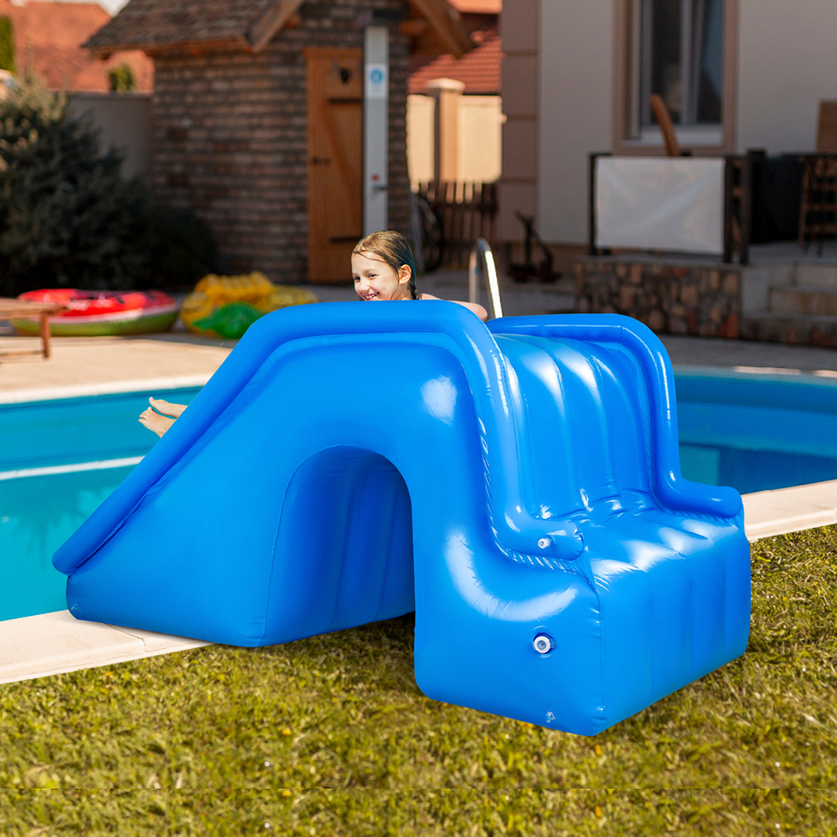 Inflatable Trampoline Slide Ladder for Kids F77548