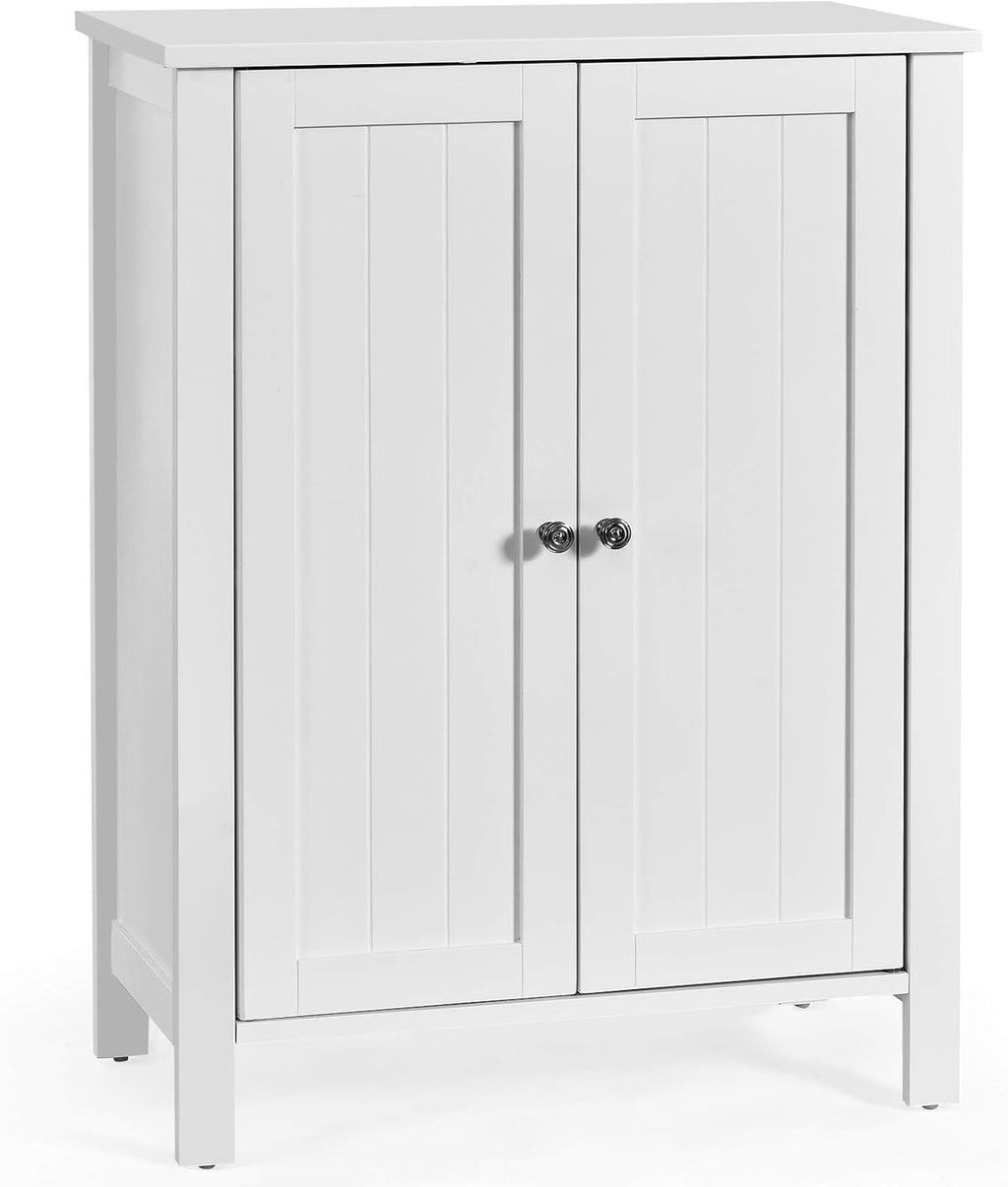 Black 3 Tier Wooden Bathroom Floor Cabinet with Double Door G22995