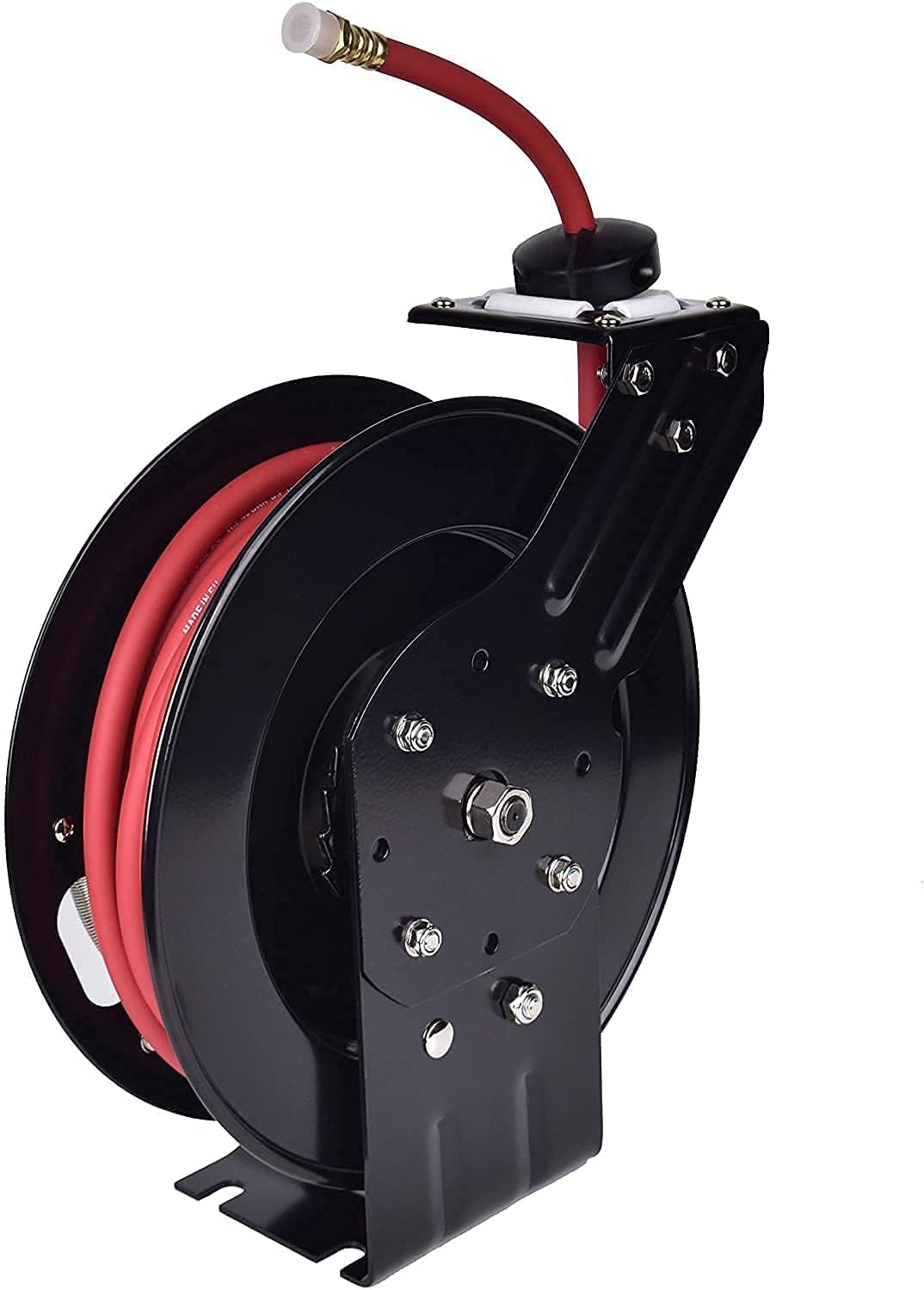 Air Hose Reel 3/8 in x 25 ft Wall Mount Retractable 300 PSI Hybrid Hose P15964