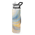 Blue and Yellow Marble 32oz Tritan Leakproof Water Bottle O627