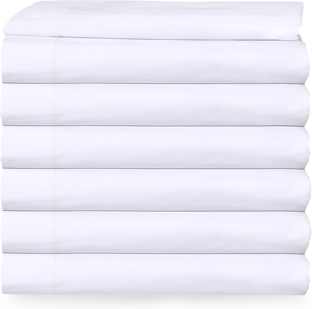 White Twin Percale Flat Sheet Pack of 2 K644943