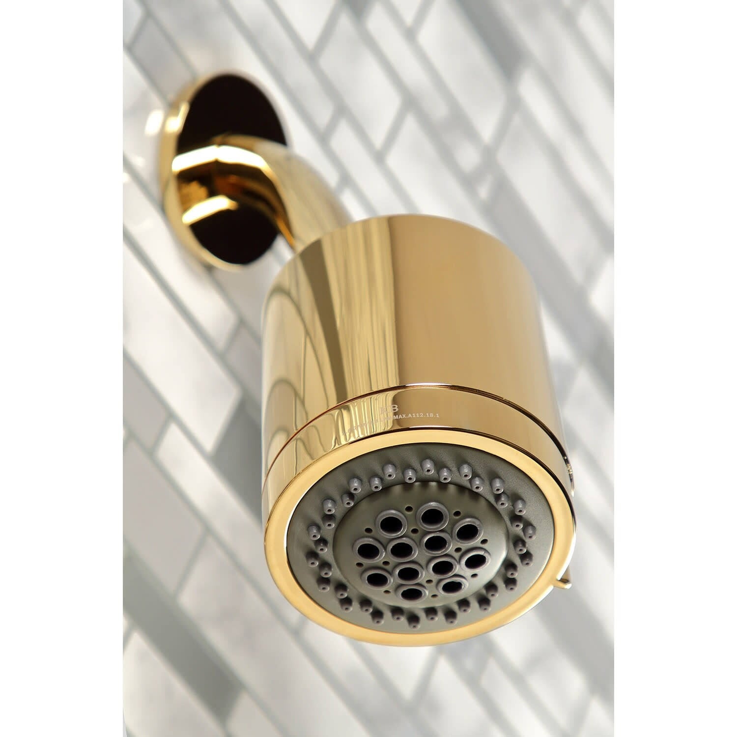 Polished Brass Three-Handle Tub and Shower Faucet F245