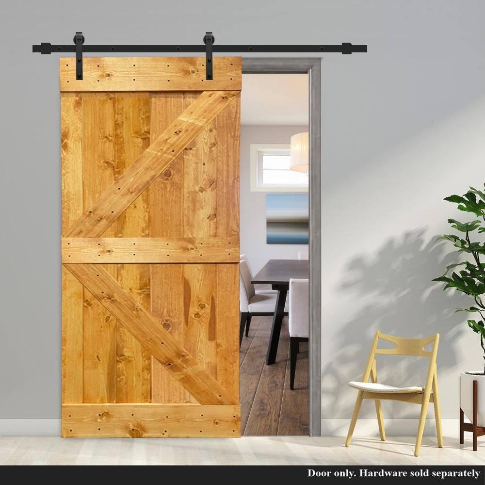 Solid Knotty Pine Wood Interior Sliding Barn Door Slab Q6413