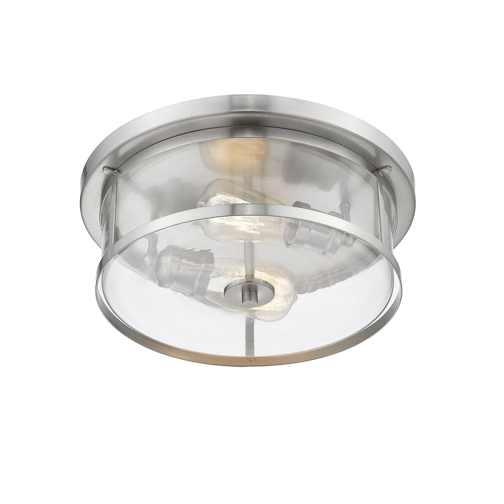 Silver Steel Flush Mount Q441