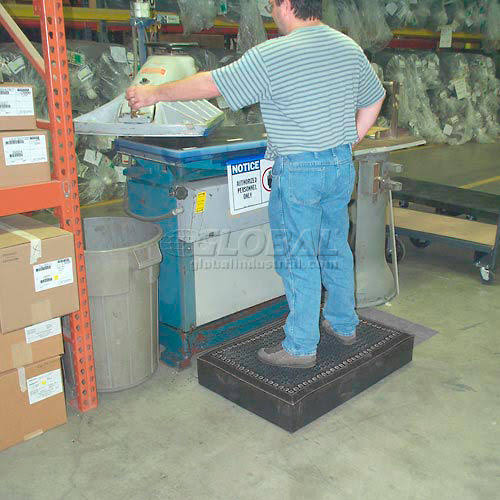 Anti-Fatigue Mat 7/8 Thick 3' x 3' Black C596
