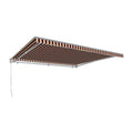 16 ft. Burgundy & Tan Retractable Awning with Remote P5404