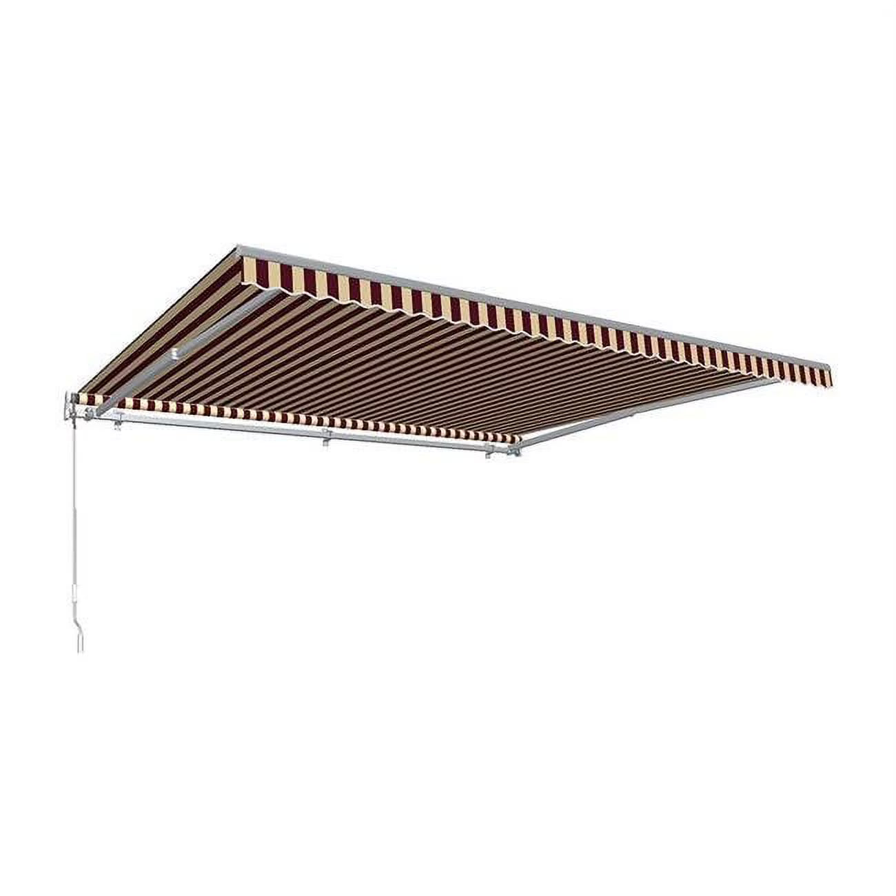 16 ft. Burgundy & Tan Retractable Awning with Remote P5404