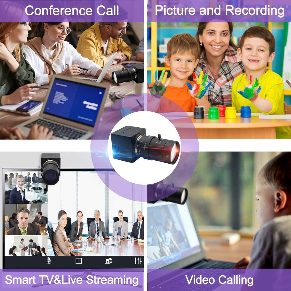 5-50mm Varifocal Lens USB Webcam 5 Megapixel with Aluminum Mini Case C380