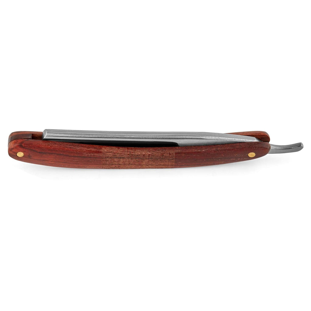 Mahogany Wood Carved Straight Razor L322