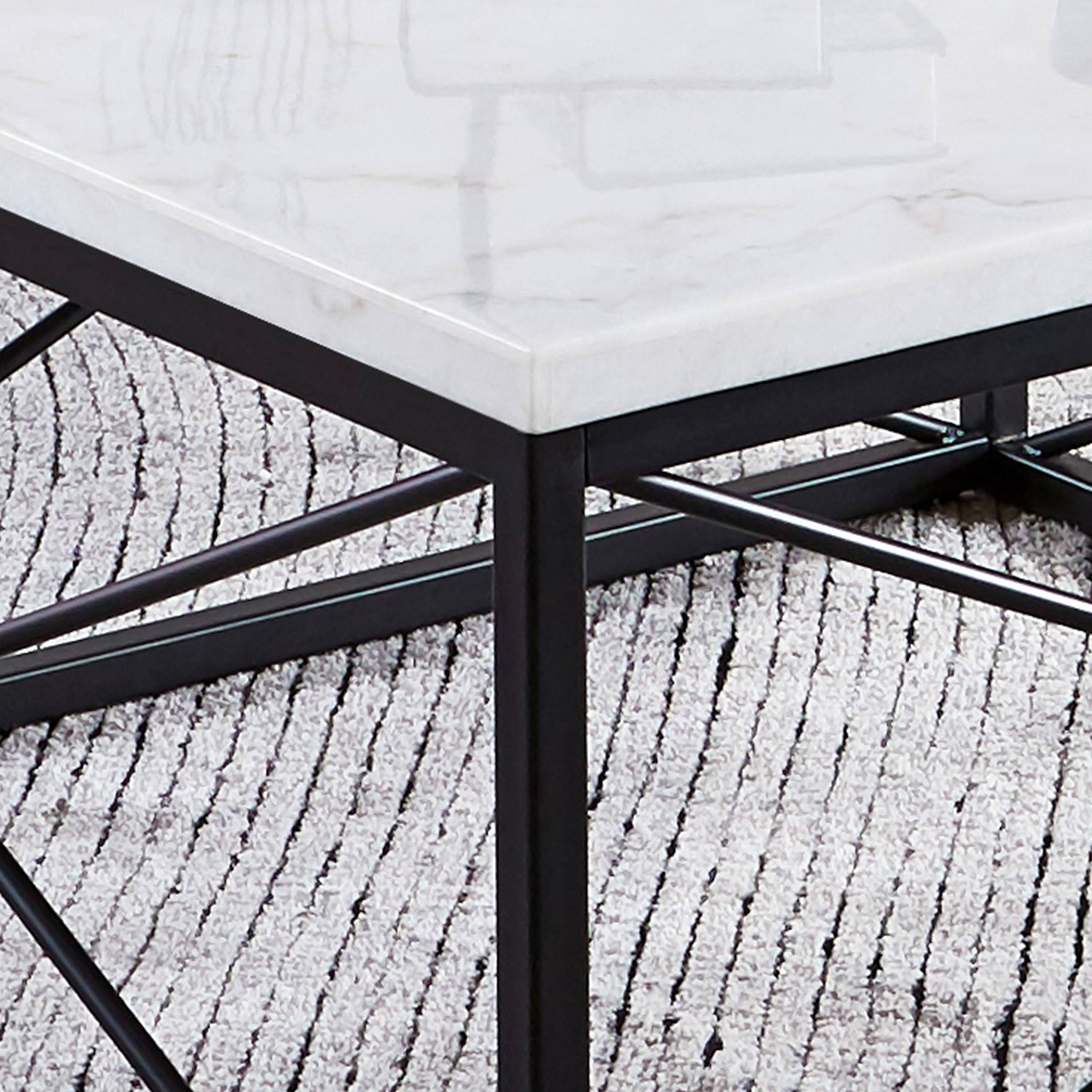 White Marble Sofa Table F86116