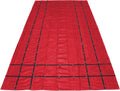 Red 18 Ounce PVC-Coated Polyester Flatbed Tarp O18094