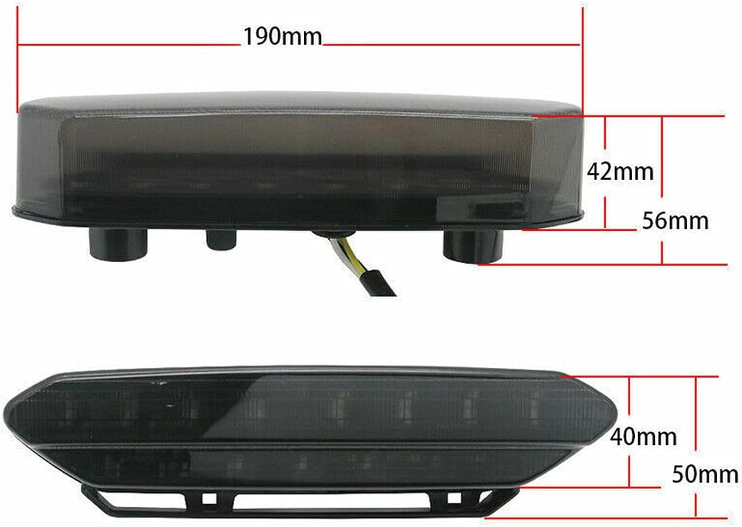 Smoked Lens LED Tail Light Brake Assembly Pack of 2 E985