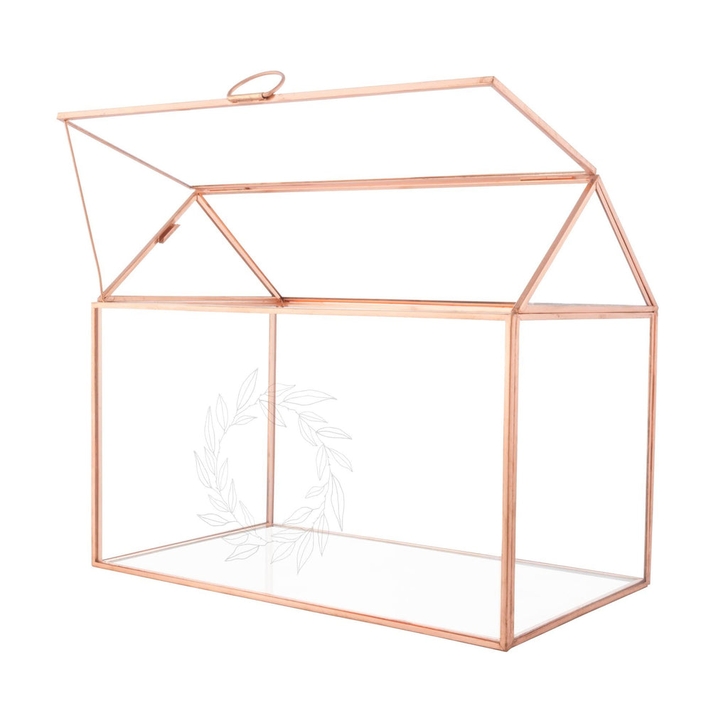Glass Terrarium Card Holder, Rose Gold T336302