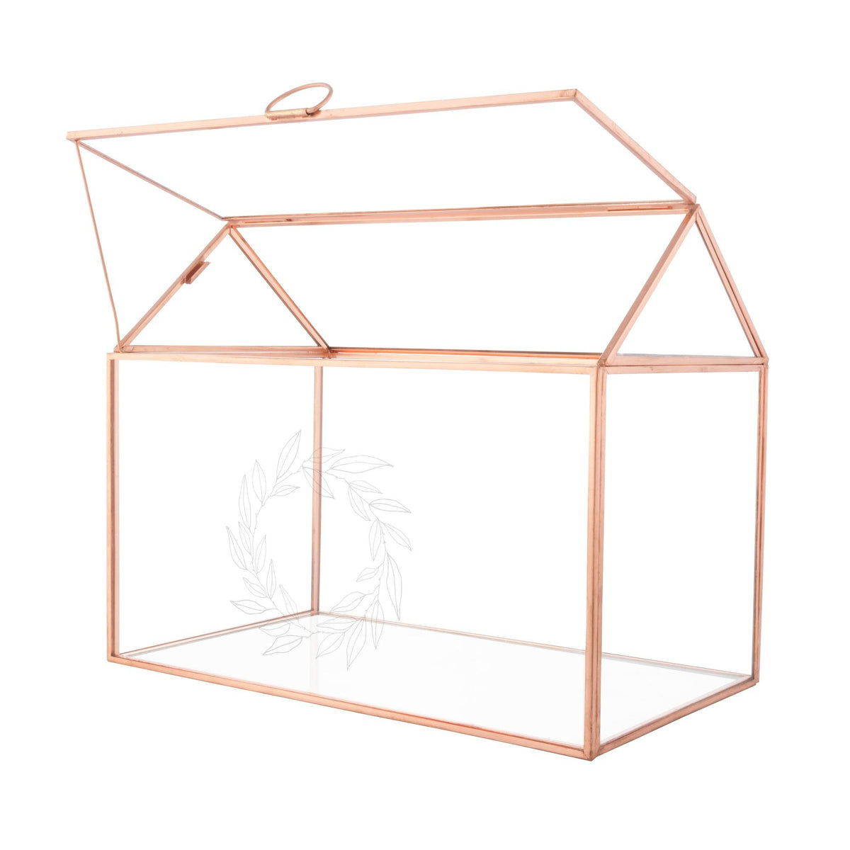 Glass Terrarium Card Holder, Rose Gold T336302