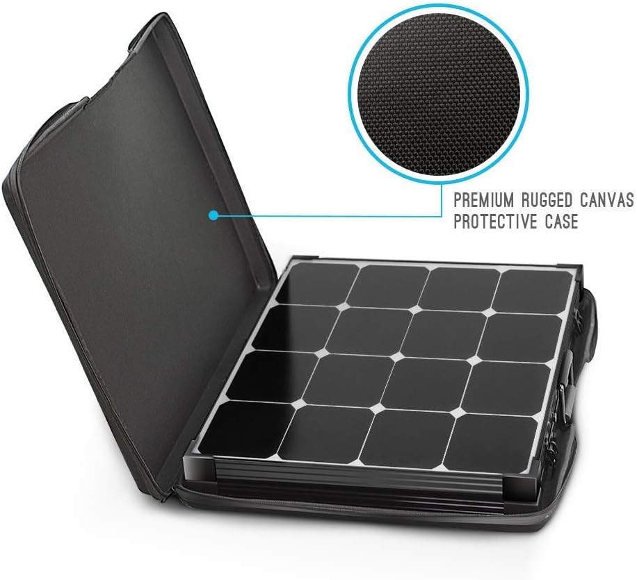 200 Watt Portable Foldable Solar Panel Suitcase with Waterproof 20A Charger Controller C233044