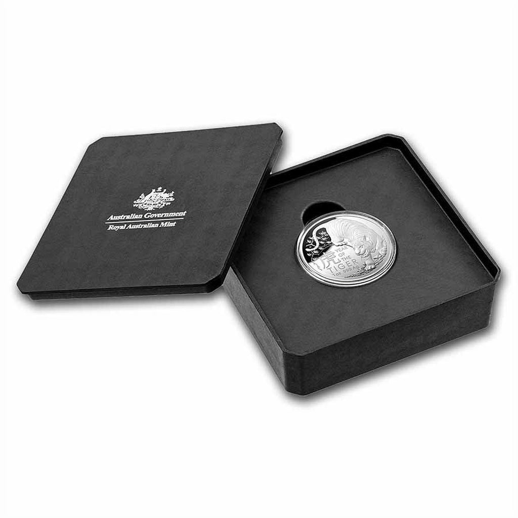 1 oz Silver Lunar Year of the Tiger Domed Proof Coin Y7366
