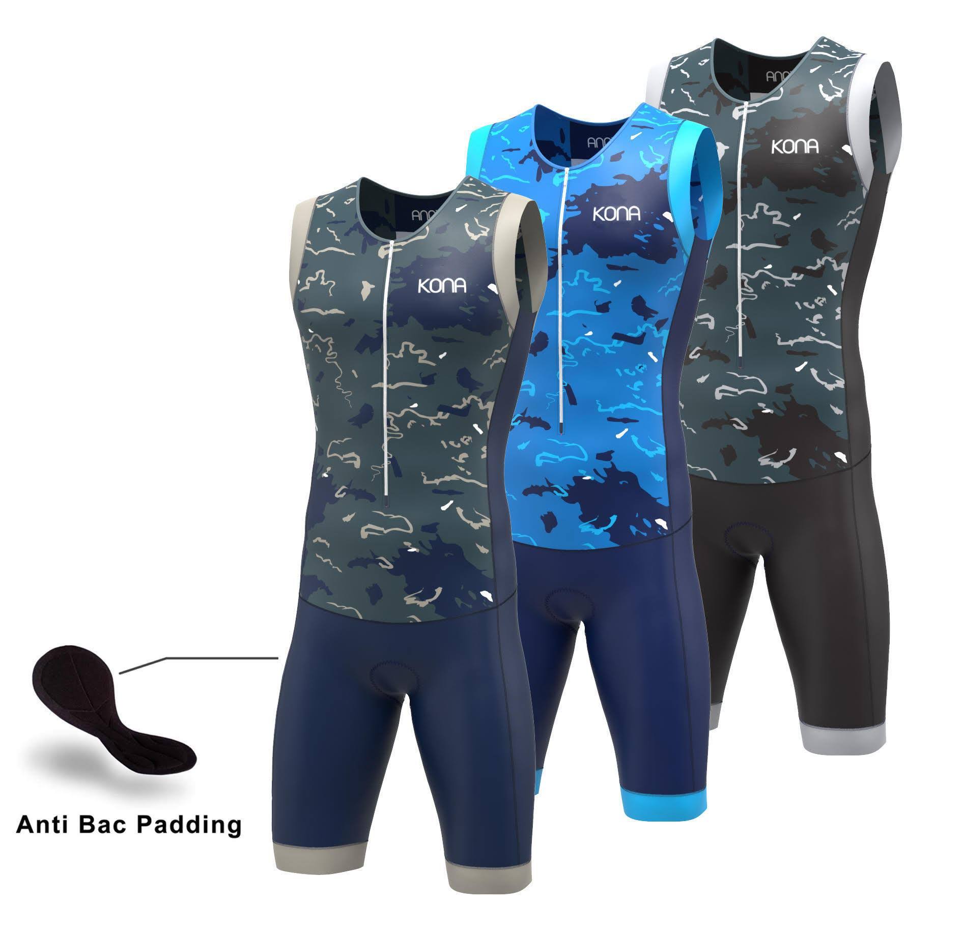 Aqua Camo Navy Camo Large Triathlon Race Suit D12575