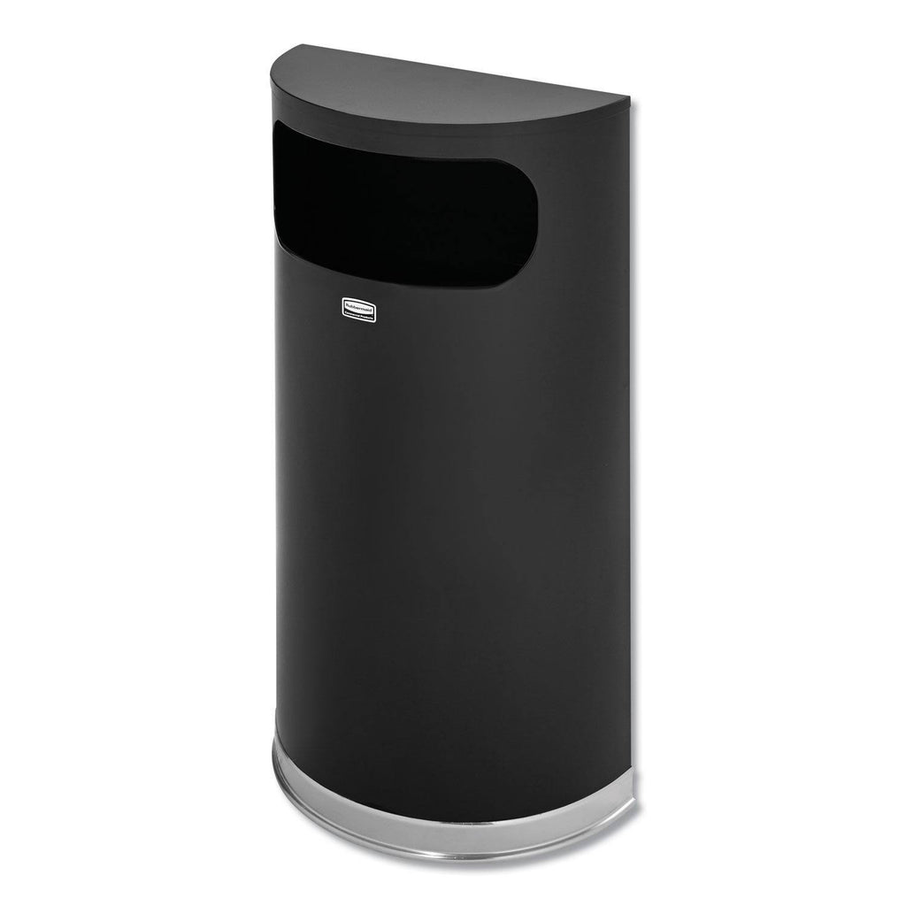 Black Half-Round 9gal Receptacle B186276