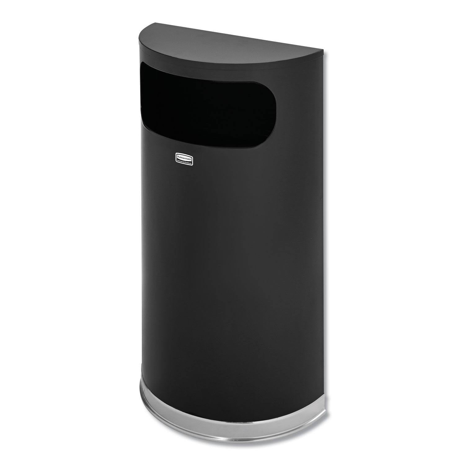 Black Half-Round 9gal Receptacle B186276