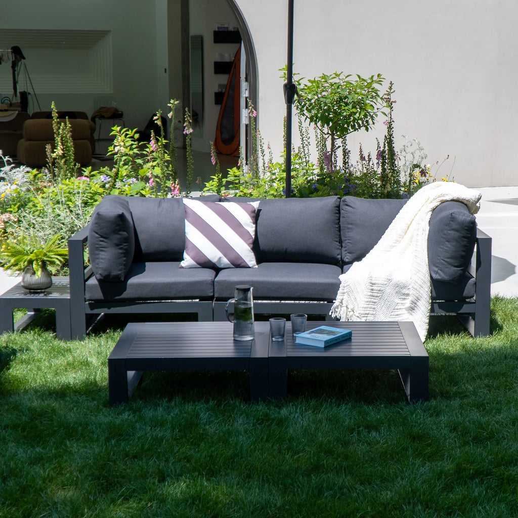 Grey 3 Seater Outdoor Sectional Sofa Set W659569