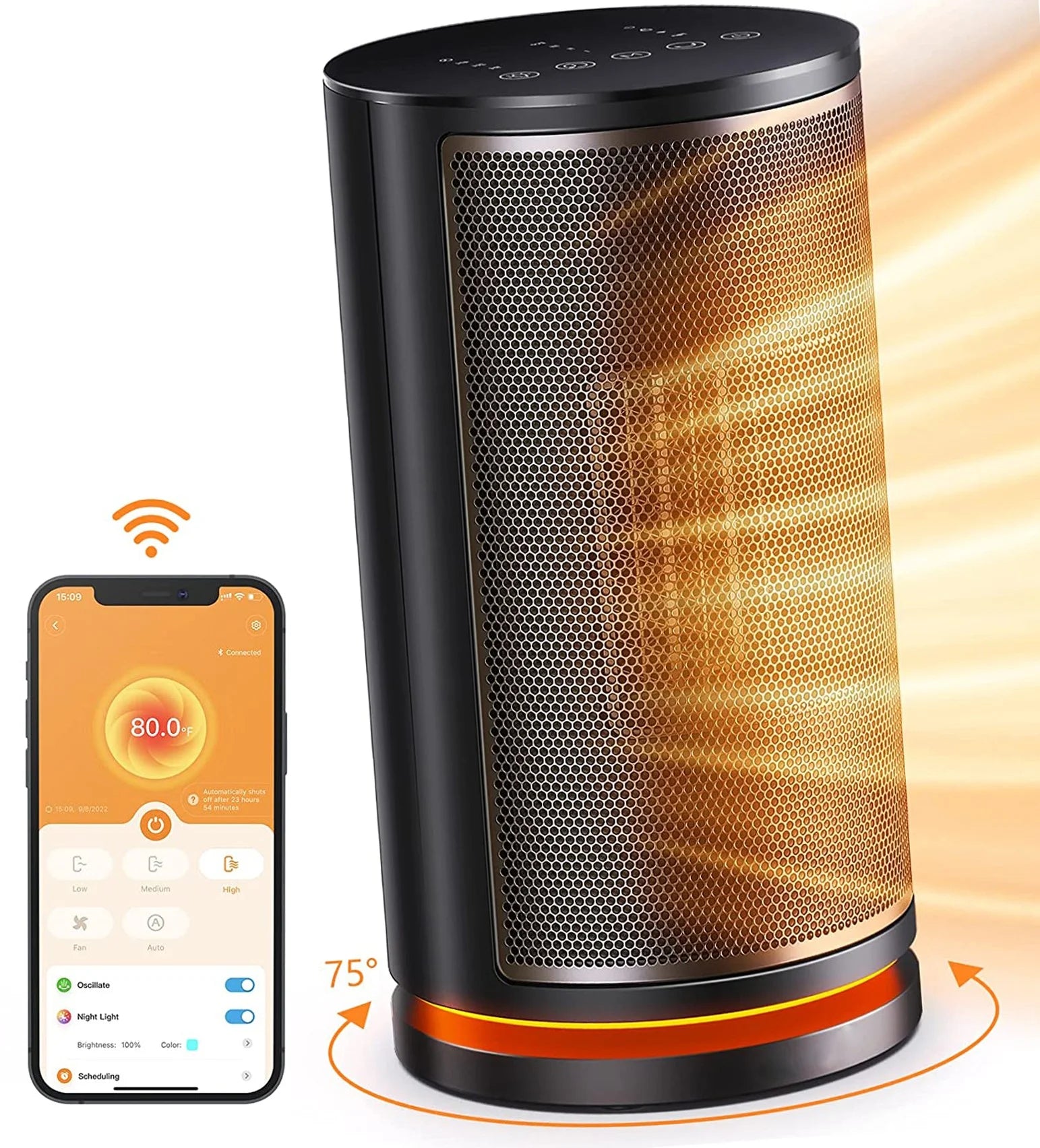 1500W WiFi Space Heater with Thermostat T35216