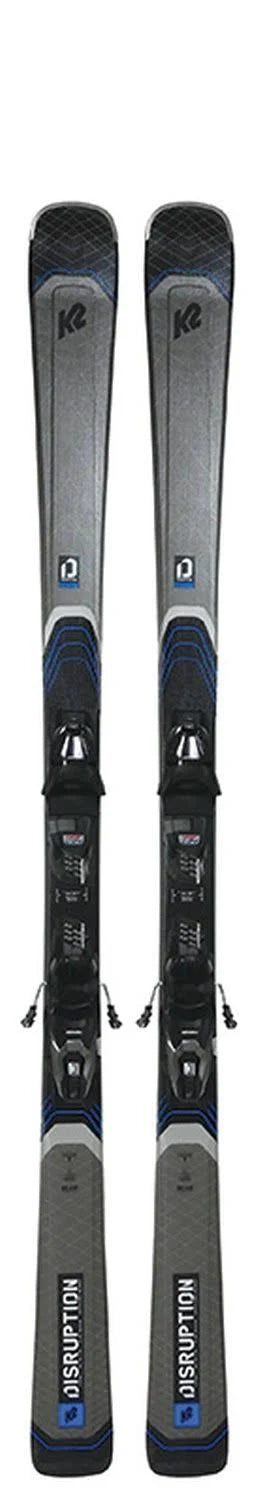 Black-Teal Compact Skis U621