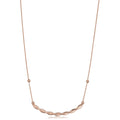 14k Rose Gold Twist Curved Bar Adjustable Length Necklace K22134