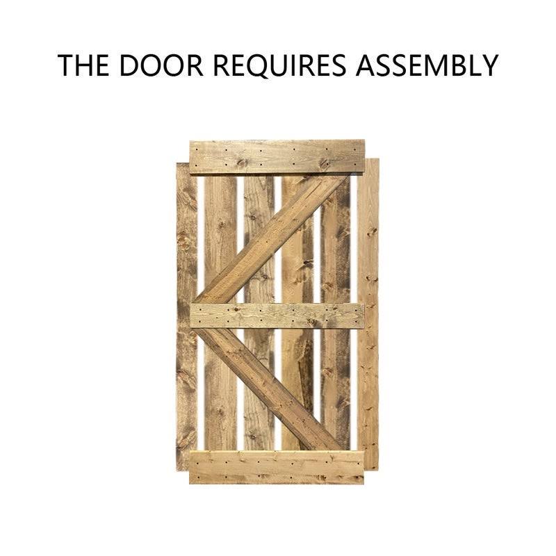 Solid Knotty Pine Wood Interior Sliding Barn Door Slab Q6413