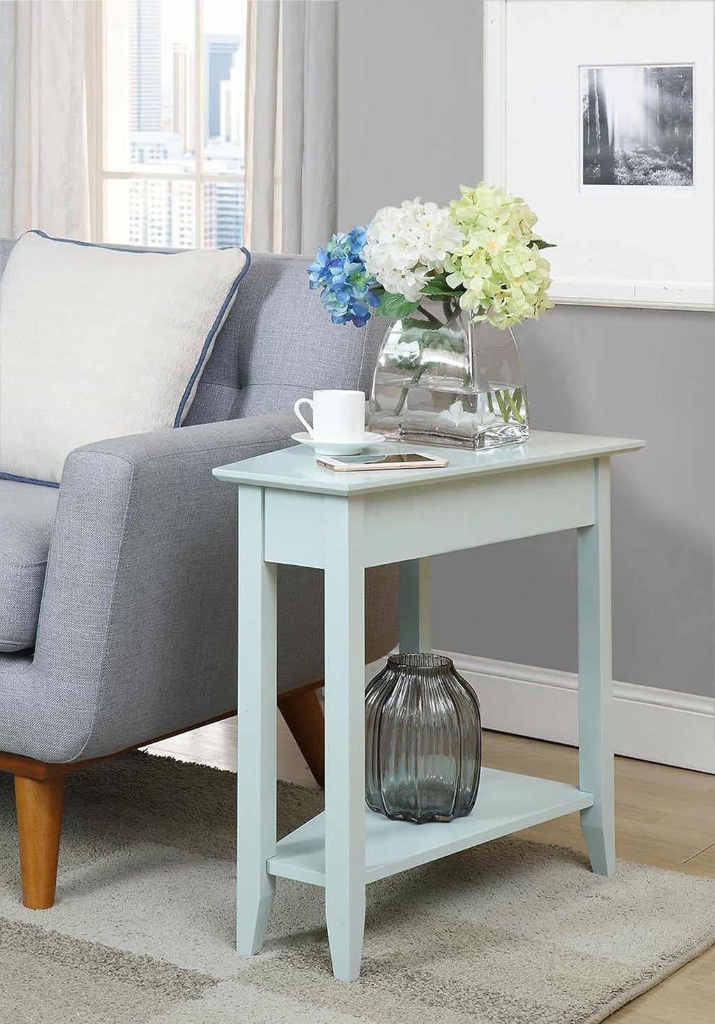 Gray Wedge End Table L5551