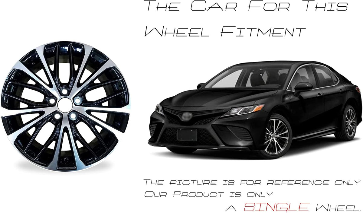 18x8 Alloy Wheel Machined Black Replacement Rim S442937