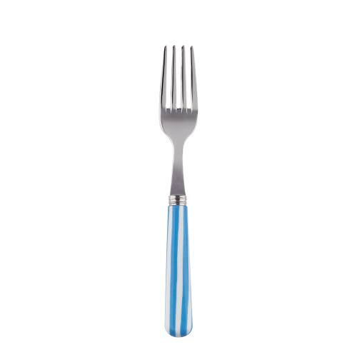 White Stripe Light Blue Cake Fork Set of 4 J46836