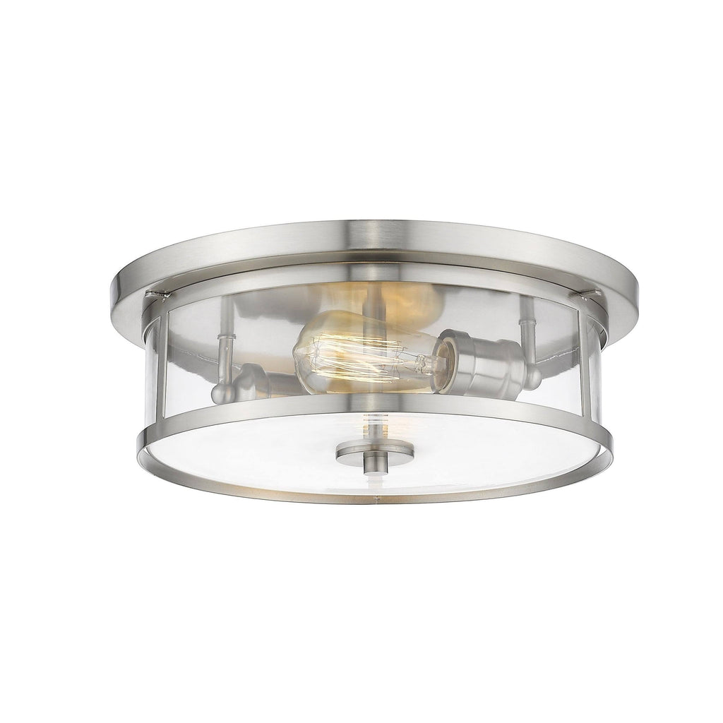 Silver Steel Flush Mount Q441