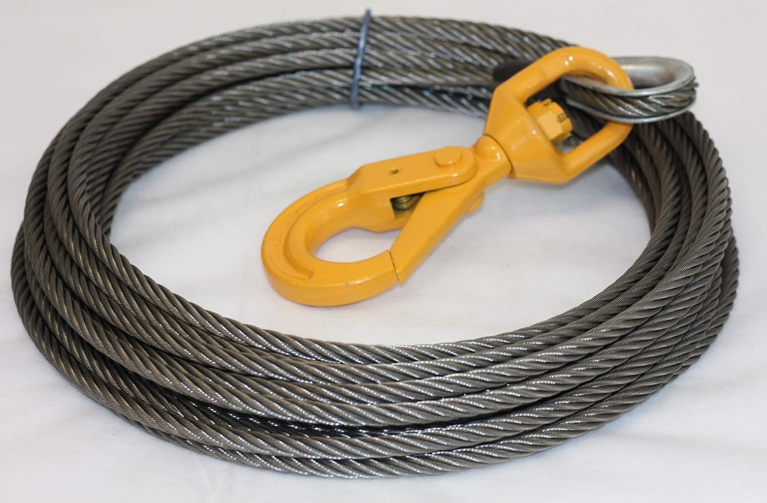 3/8x150 Steel Core Winch Cable with Swivel Hook N58222