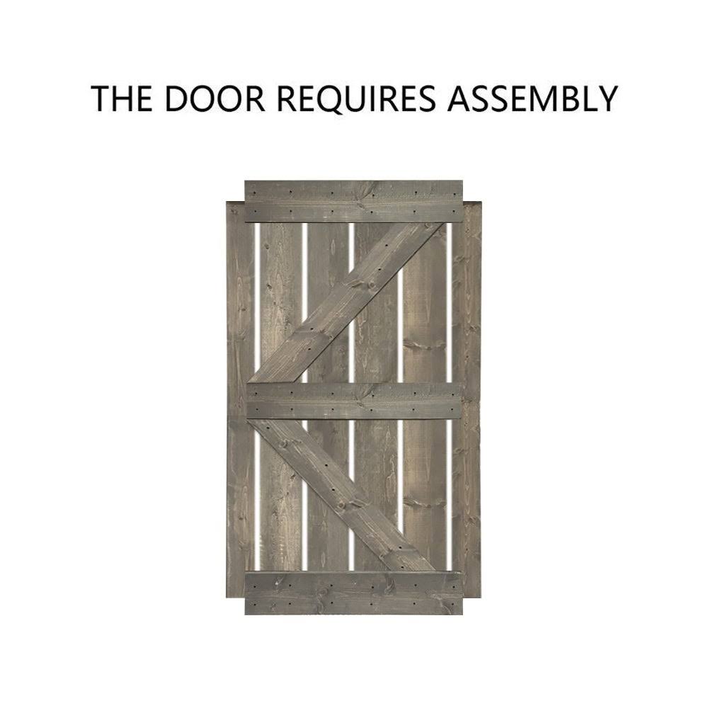 Solid Knotty Pine Wood Interior Sliding Barn Door Slab Q6413