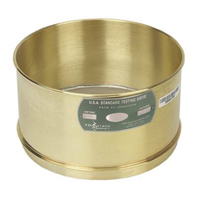 Sieve, Brass / Stainless, Dia 8, 8 Deep, No.120, with Support Cloth I521