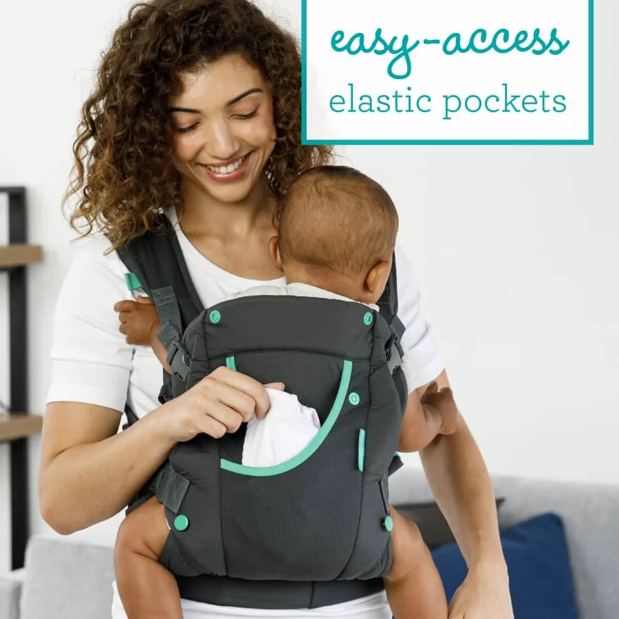 Gray Multi-Pocket Baby Carrier S842