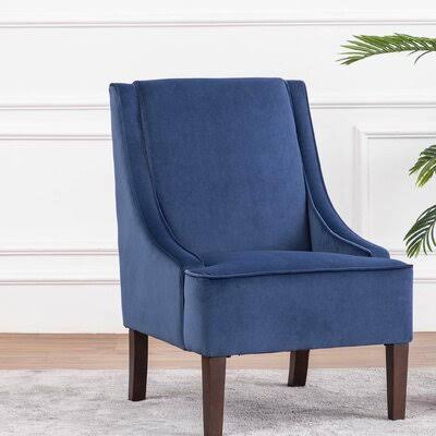 Navy Blue Velvet Side Chair Y305906
