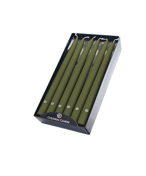 Moss Green 12x22 Taper Candles J74155