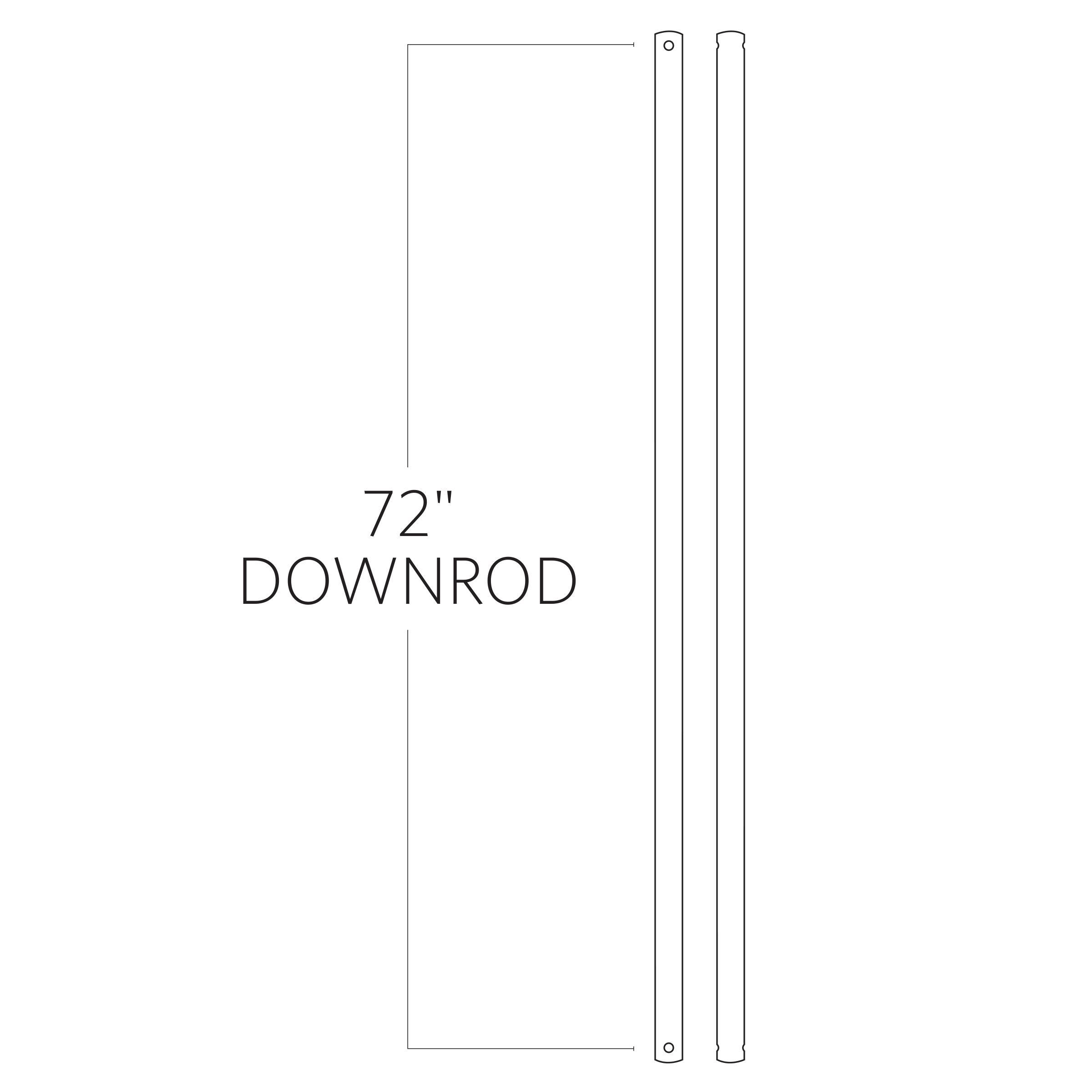72x22 Downrod - Aged Pewter M6883