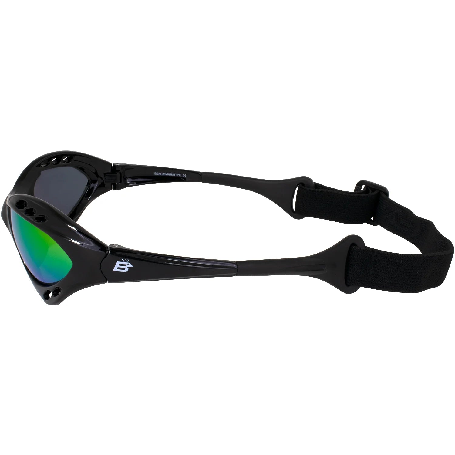 2 Pairs Padded Polarized Sunglasses w/Strap Silver w/Smoke Lens Black w/Pink Mirror Lens H47947