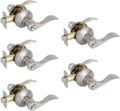8 Pack Keyless Privacy Door Levers in Satin Nickel A1338