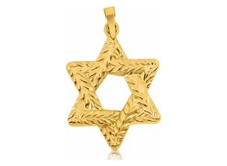 14 KT Yellow Gold Braided Star Of David Pendant X76477