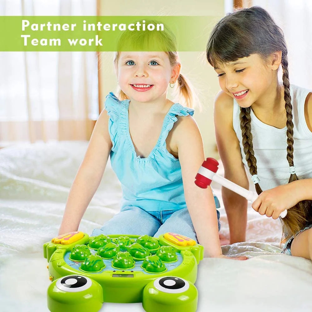 Whack A Frog Interactive Early Development Toy, 2 Hammers Included S819