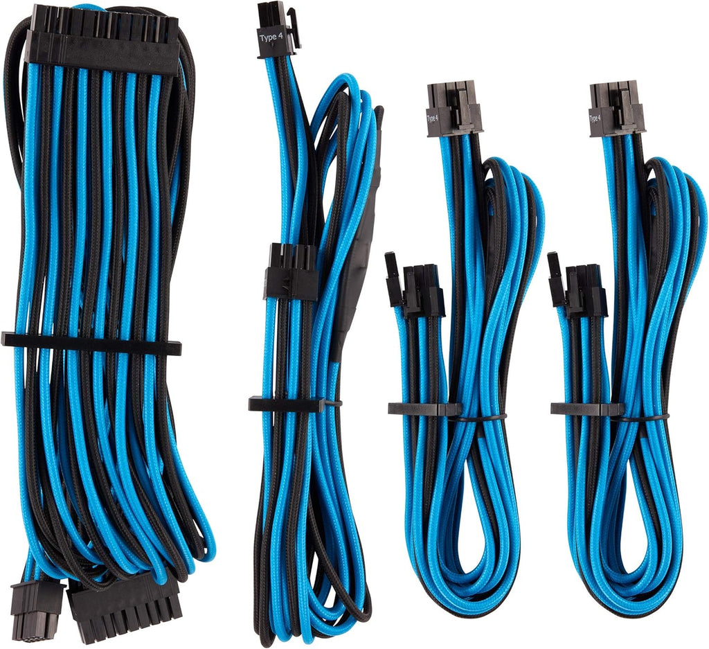 White Individually Sleeved PSU Cables Starter Kit T7357