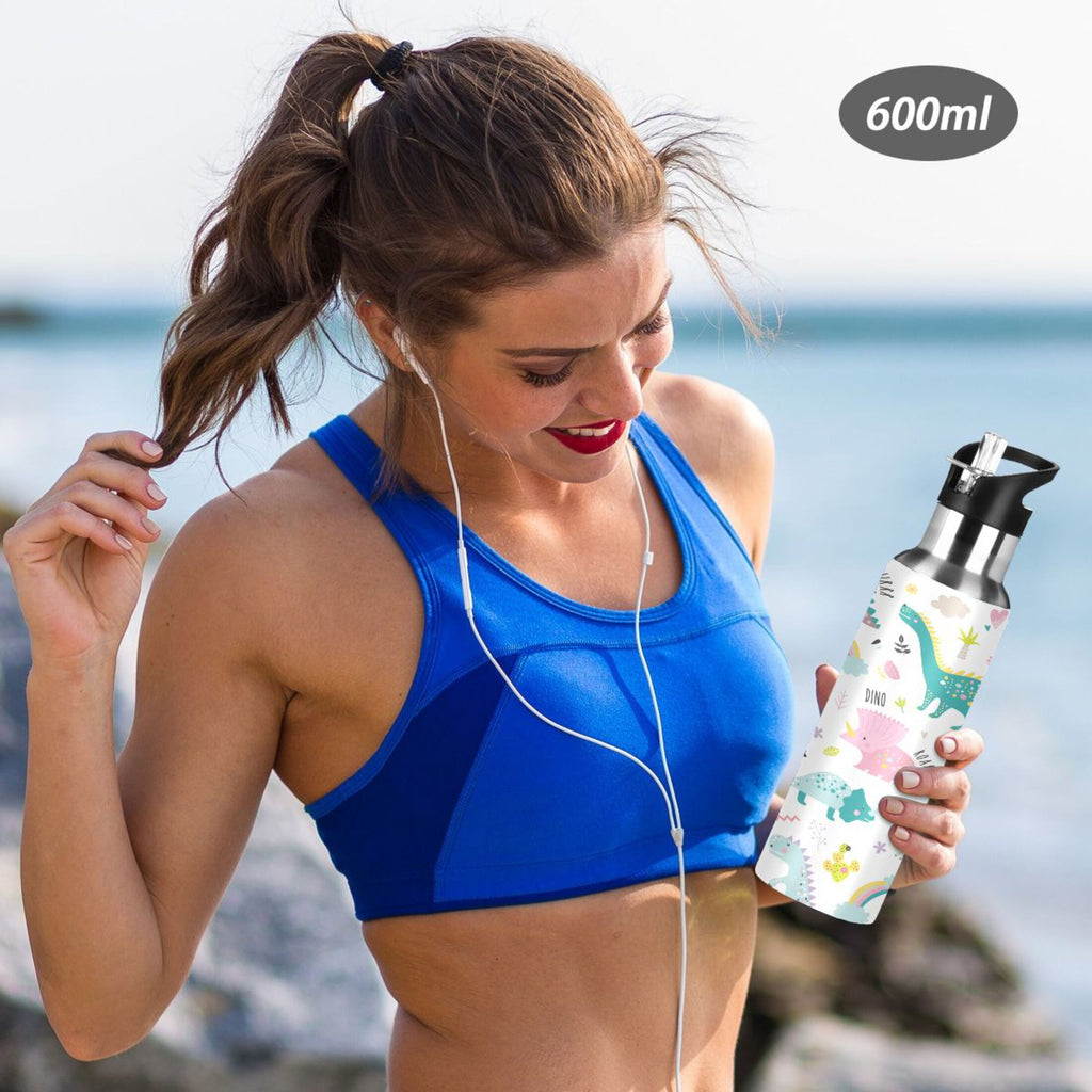 Stainless Steel Insulated Water Bottle with Straw Lid J9731