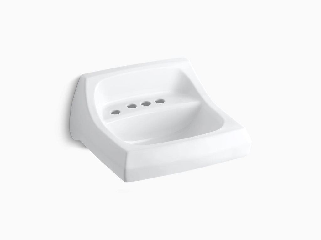 White Wall-Mount Bathroom Sink C295079