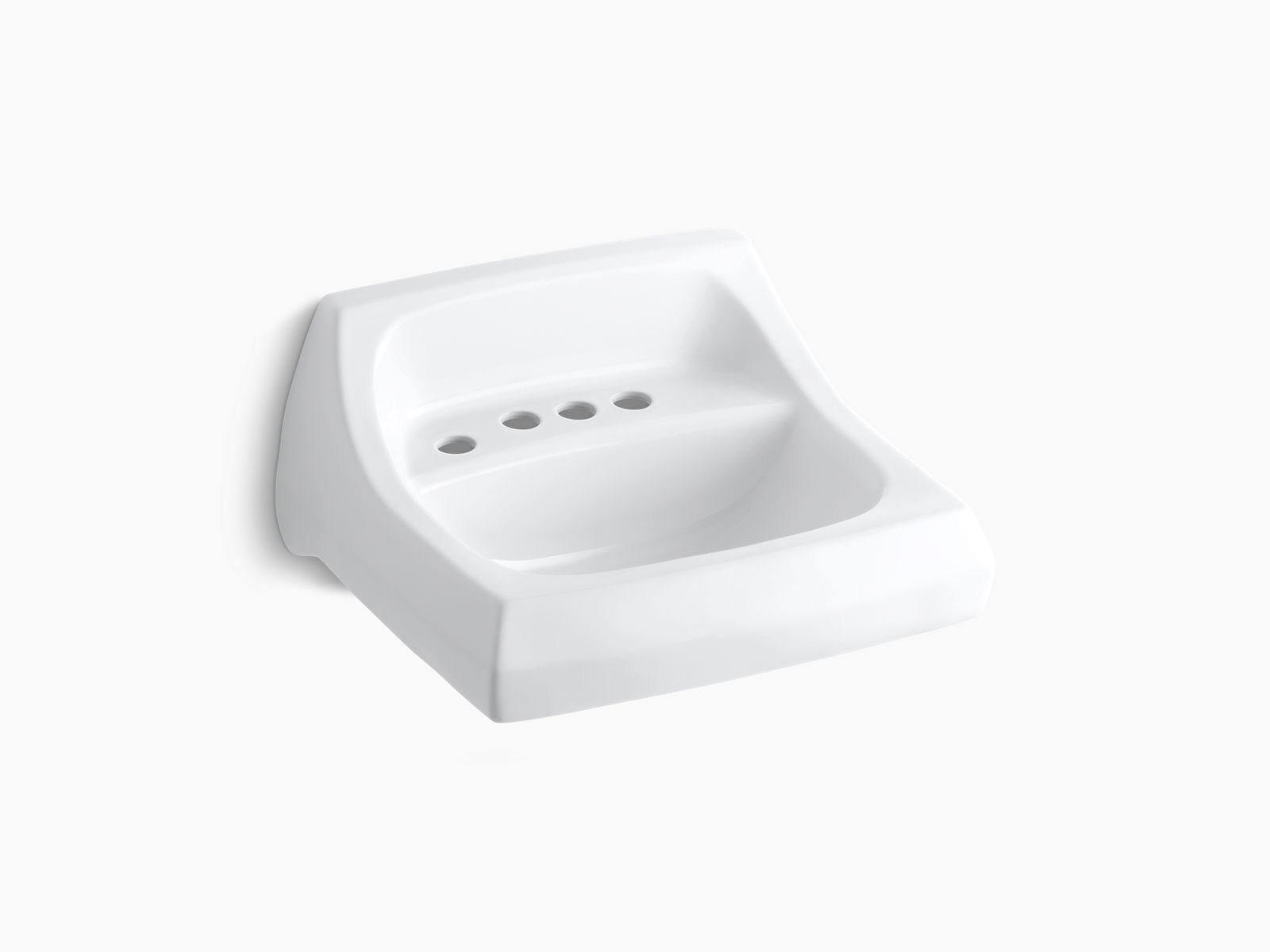 White Wall-Mount Bathroom Sink C295079
